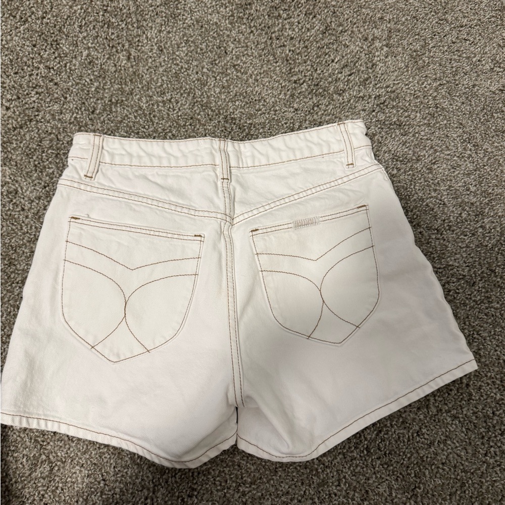 ROLLA'S White High Waist Denim Shorts - Picture 2 of 4